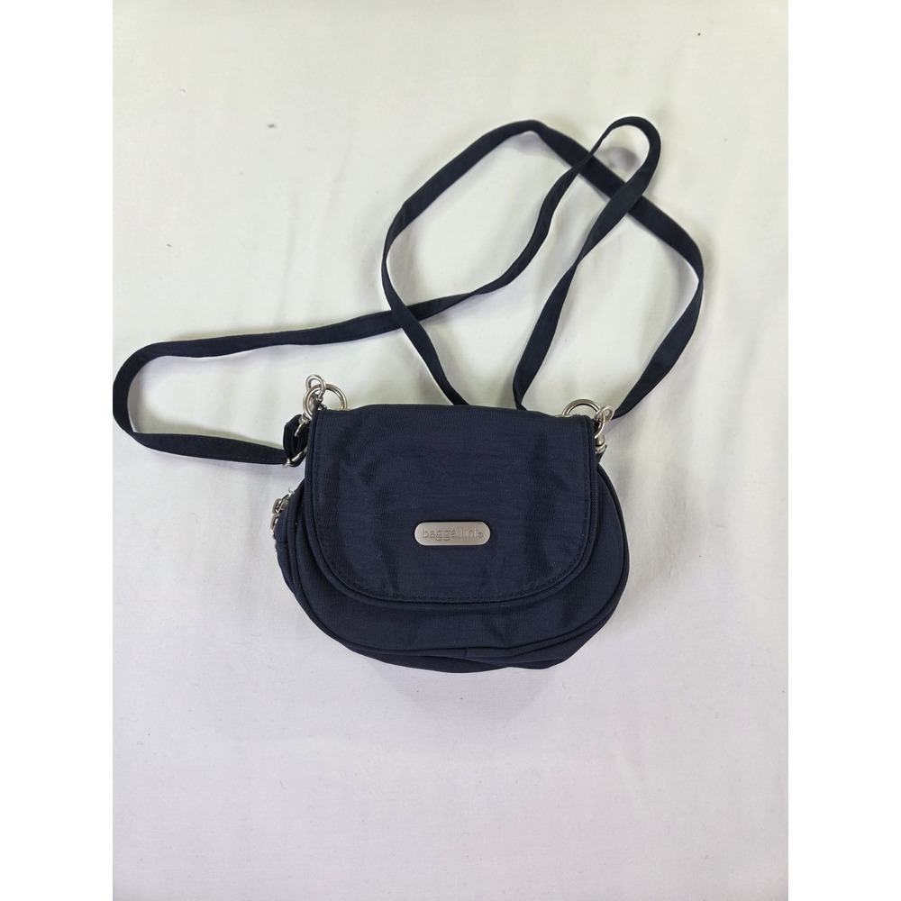 Baggallini Womens Small Nylon Crossbody Bag Navy Blue Gorpcore
